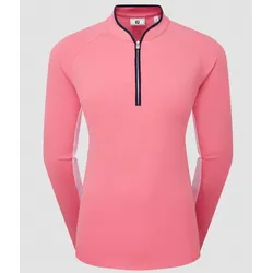 Footjoy 1/4 Zip Sonnenschutz Langarmpolo - Damen - Damen Gr. M Pink (34156)