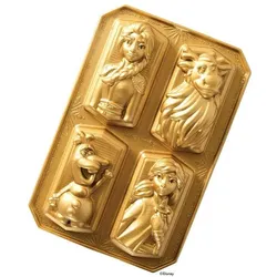 3x Nordic Ware Backform Frozen 4 Figuren, Backform, Gold