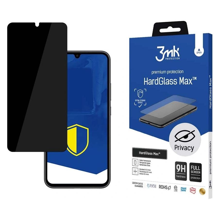 3MK HardGlass Max Privacy Sam A34 5G A346 czarny/black, Fullscreen Glass (1 Stk., Samsung Galaxy A34 5G) (1637320834)