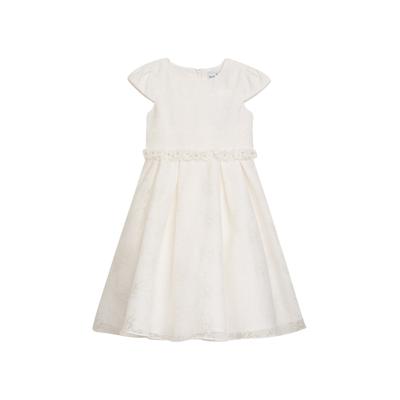 Partykleid DANAMADE "DANAMADE Dresses DMILLA", Mädchen, Gr. 146, EURO, weiß (ivory), Obermaterial: 70% Baumwolle, 30% Polyester. Futter: 100% Polyester, Kleider Partykleid