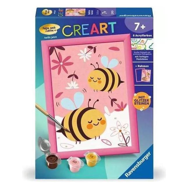 Ravensburger CreArt - Malen nach Zahlen 23992 - Niedliche Hummeln - ab 7 Jahren (23992)