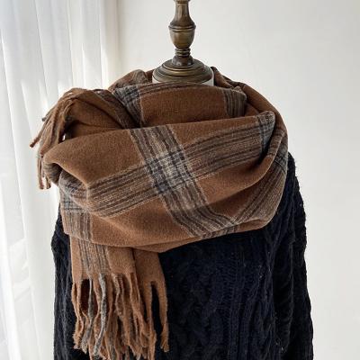 LightInthebox Women's Rectangle Scarf Women's Shawls Wraps Street Daily Date Camel Black Yellow Scarf Plaid