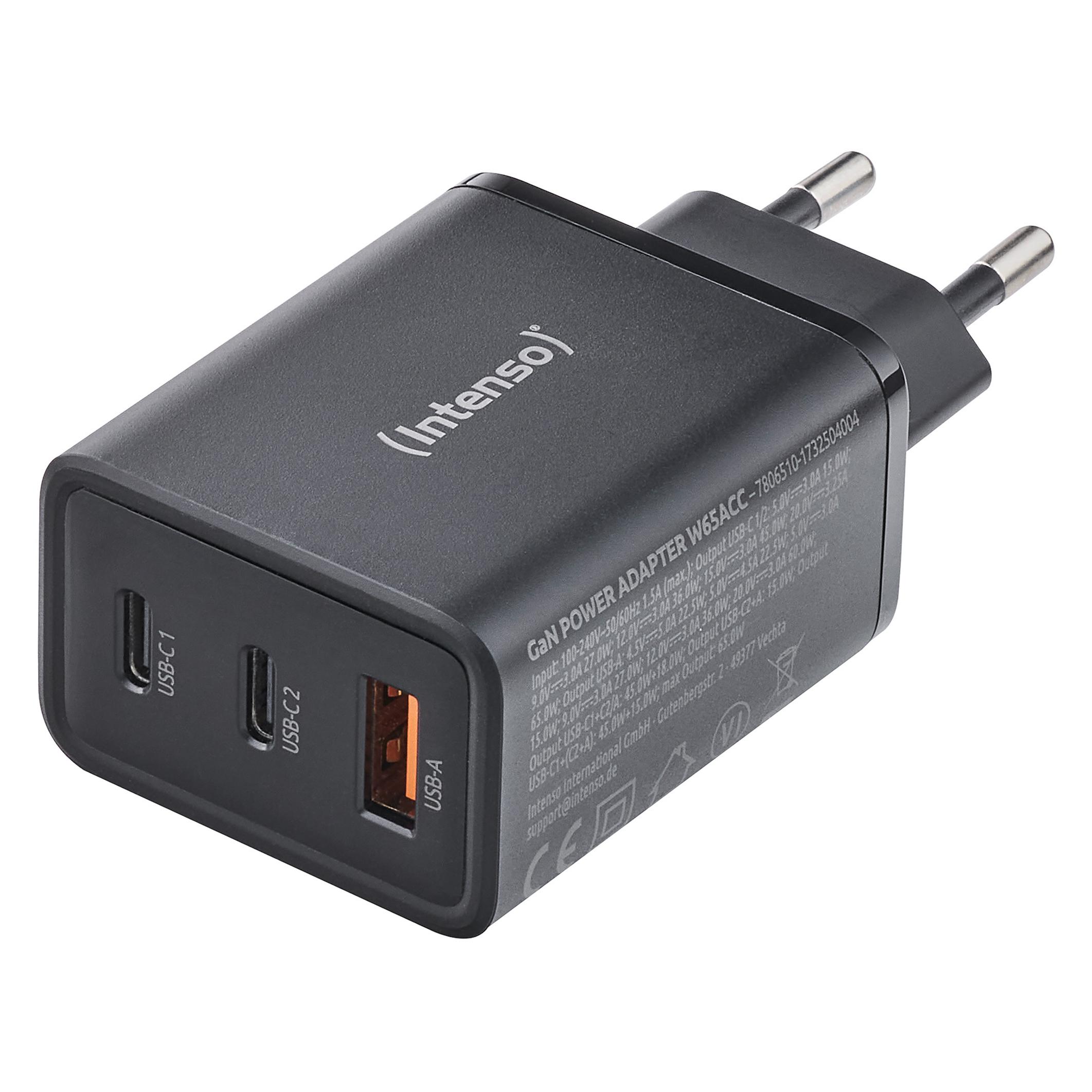Intenso Power Adapter W65ACC (65 W, 3 Ports) (7806510)
