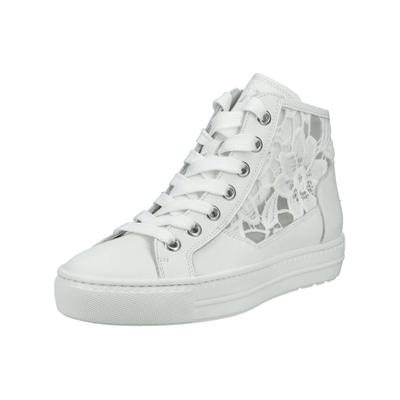 Sneaker PAUL GREEN "Paul Green Sneaker Glattleder", Damen, Gr. 40, weiß, Glattleder, Schuhe Sneaker