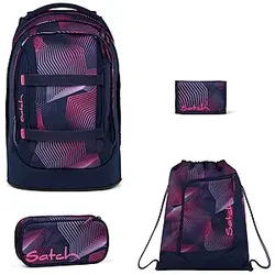 Satch Pack Seismic Pink 4tlg. Schulrucksack-Set