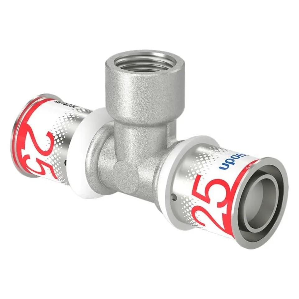 Uponor MLC-Press-T-Stück mf. 25-1/2-25 - für Fussbodenheizung und Warmwasser- und Heizkörpersysteme (T-Verbindung) (1070598)