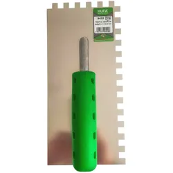 Hufa Profi Glättekelle Edelstahl 2K Griff 280x130mm 10x10mm gezahnt