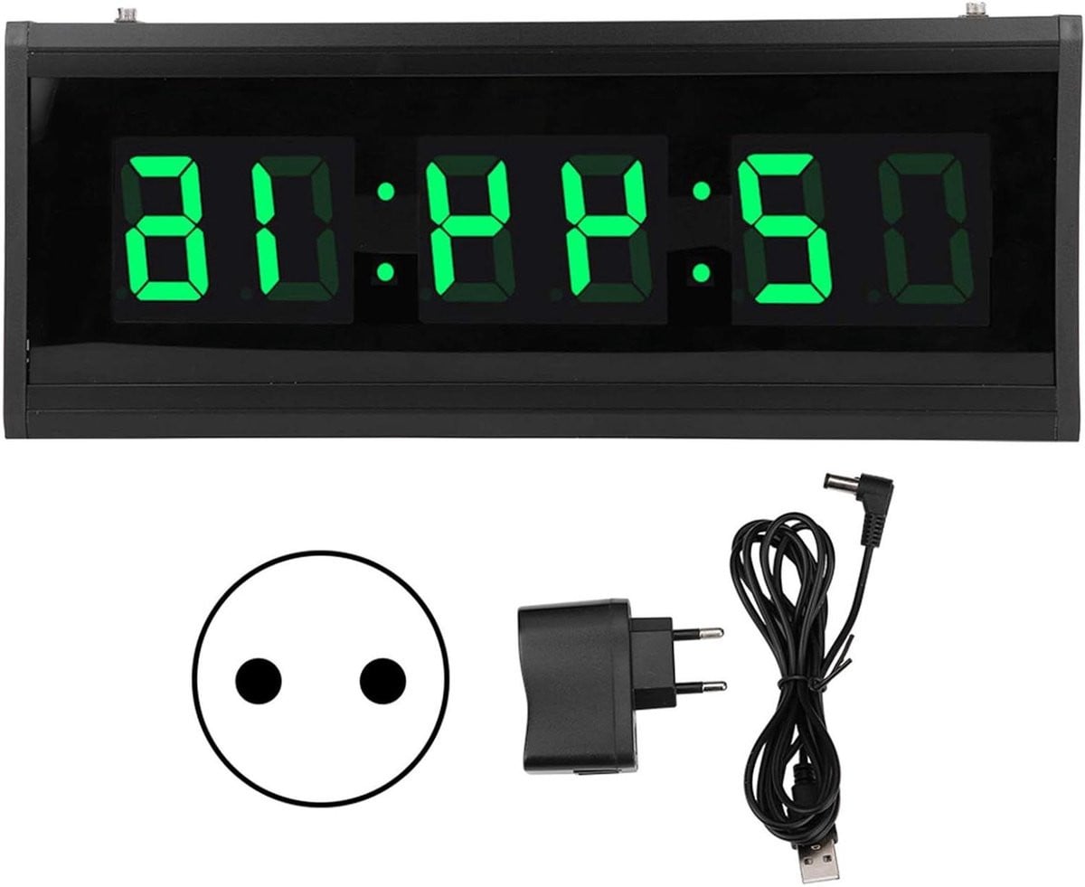 Digitale LED-wandklok met groot display voor kantoorgebruik