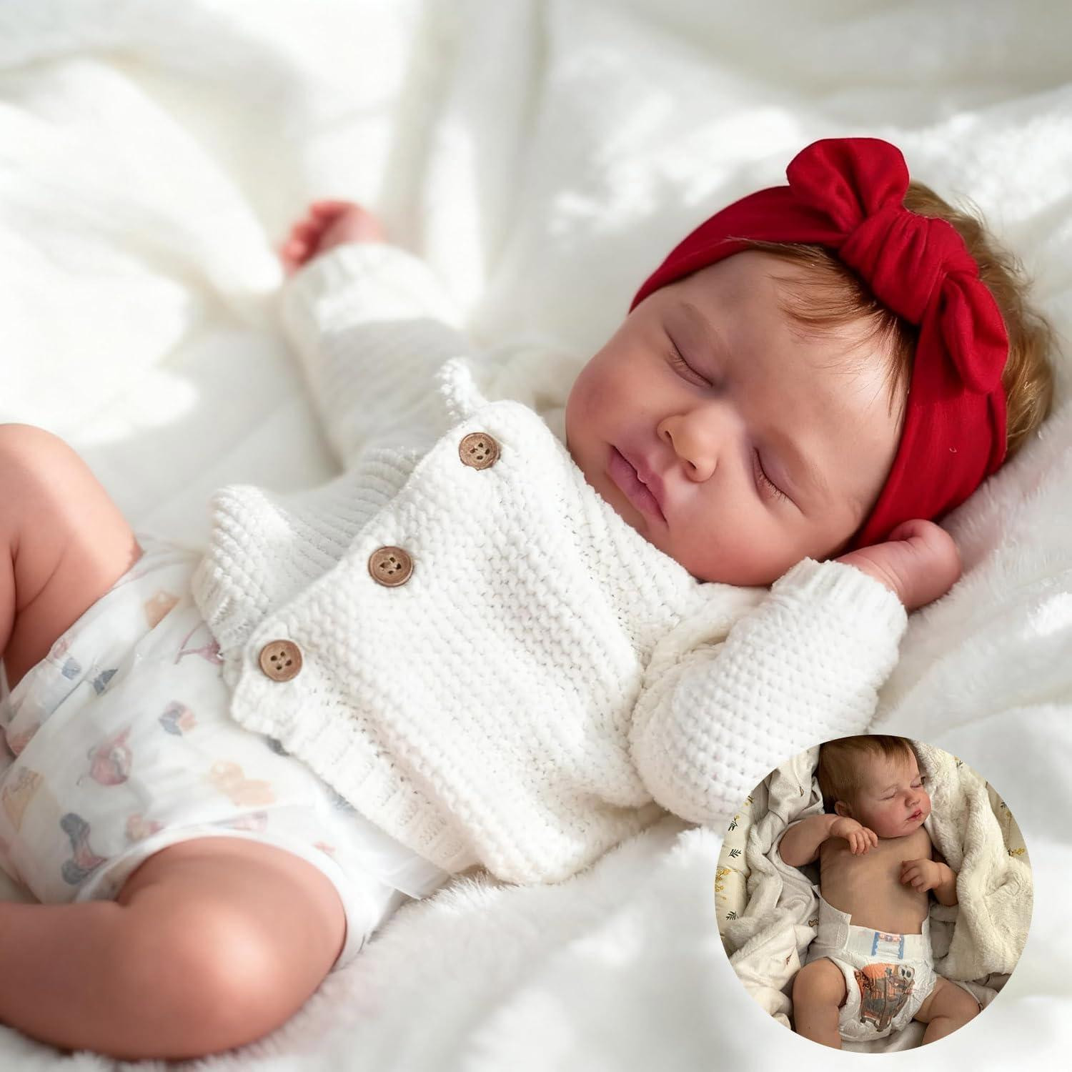 Realistische siliconen babypop van 50 cm met handgemaakte kleding voor kinderen