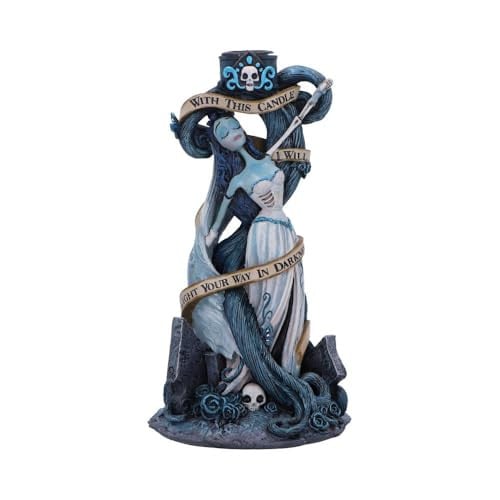 Nemesis Now Corpse Bride Kandelaar met Kaars, Hoogte: 19 cm