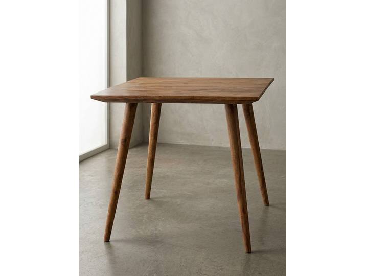 KADIMA DESIGN Esstisch Esszimmertisch REPA 80x80x76 cm rustikal Massiv-Holz Küchentisch, Design Landhaus Esstisch, Tisch für Esszimmer quadratisch, 4 Personen