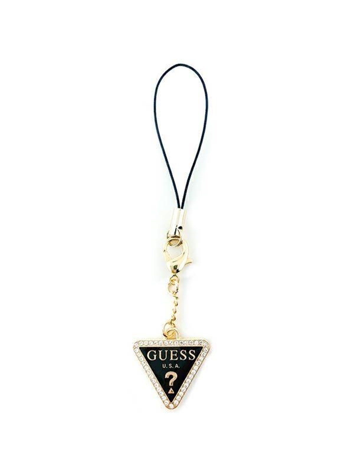 GUESS case pendant GUCPMTDCK Phone Strap Triangle Diamond Charm with Rhinestones
