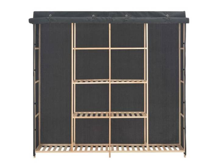 Armoire MGH - Garde-robe Chambre - Gris 173x40x170 cm - Tissu M280