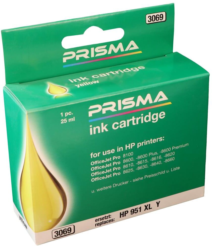 PRISMA 3069 Druckerpatrone für HP Tintenstrahldrucker, yellow, 25 ml