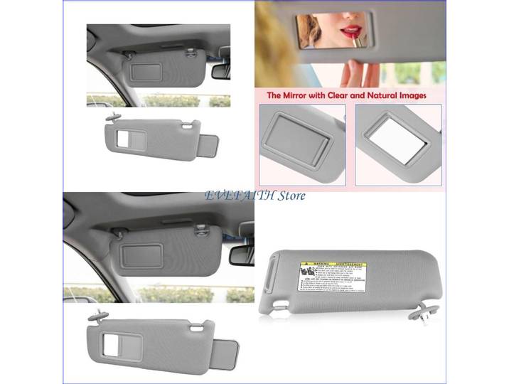 Pare-soleil voiture 124B avec miroir courtoisie, côté conducteur gauche/côté passager droit, remplacement léger Durable