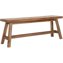 Bank Herringbone aus Teakholz, Massiv-Stil, natur braun, 120 cm, für 1–2 Personen