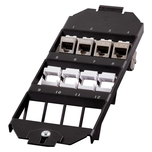 LogiLink 12 Port Bodentankeinsatz für 3 x 4 Keystone Module (208 mm System) (NK4069)