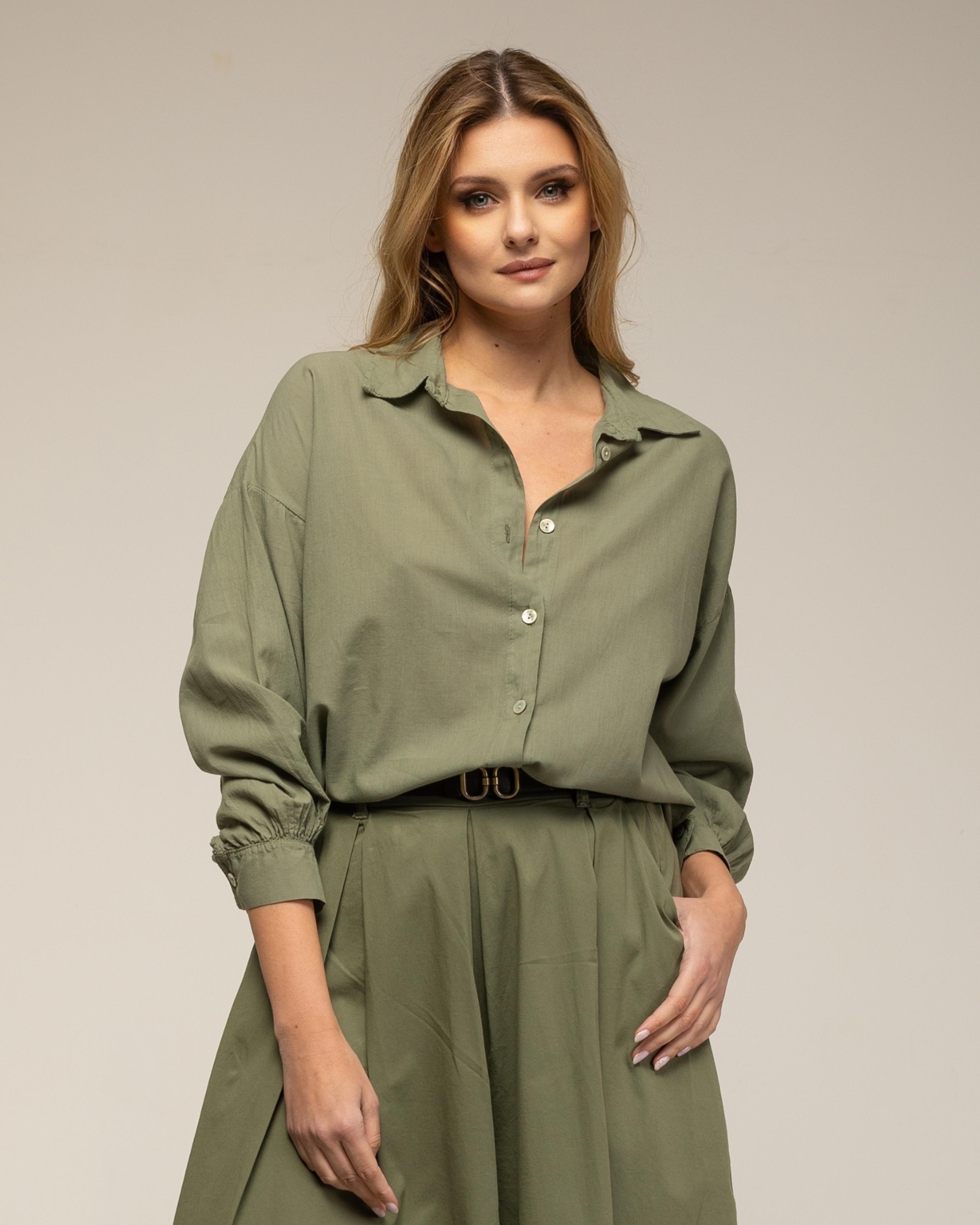 Oversized katoenen overhemd
