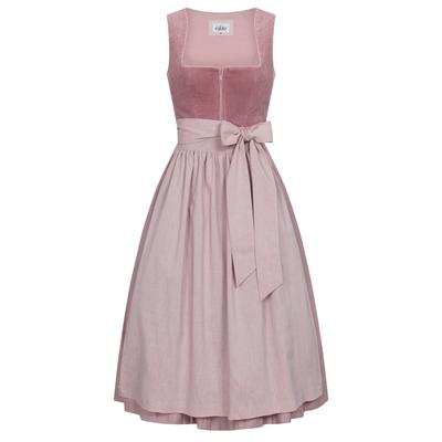 Dirndl NÜBLER "Dirndl lang Florentine", Damen, Gr. 44, EURO, rosa, Obermaterial: 99% Baumwolle CO. 1% Elasthan EL., Kleider