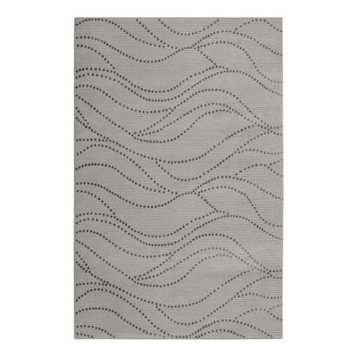 Teppich ESPRIT "Selena", grau, B:200cm H:12mm L:200cm, Polypropylen, Teppiche, Teppich, Kurzflorteppich, gewebt, Punkte, modern, abstrakt, trendig, wellig