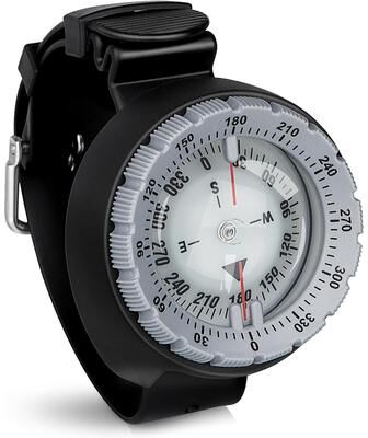 ModernMart Professional Underwater Diving Compass Watch Waterproof Luminous Scuba Navigator grey