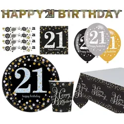 Zahl 21 Sparkling Celebrations Gold Partyset 41-teilig