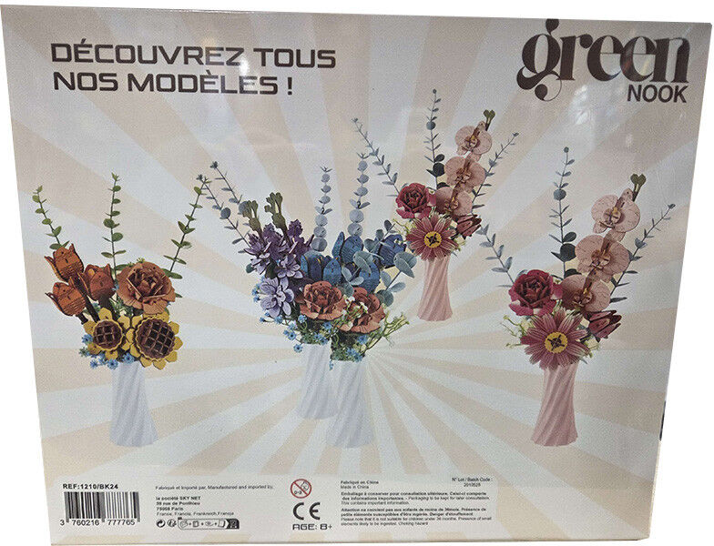 Puzzle 3D en bois Petit Bouquet (bleu, violet) - IR Toys