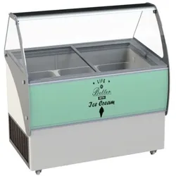 CombiSteel Speiseeisvitrine Eistheke Eisvitrine Eistruhe Verkaufstheke -22/-15°C 454L