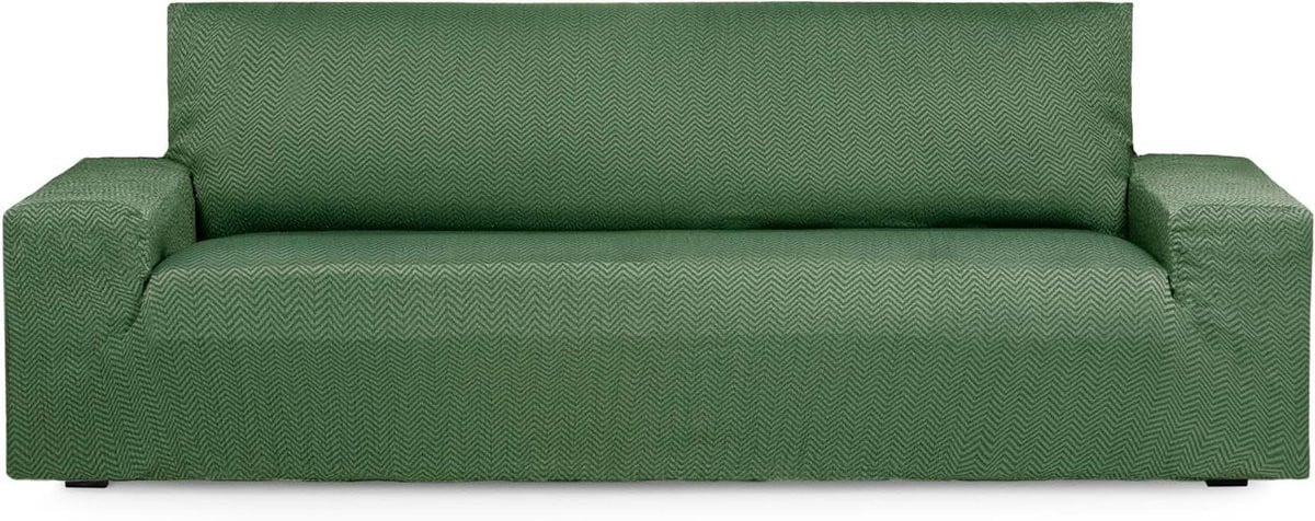 Groene elastische bankhoes voor 4-zits banken om je bank te beschermen