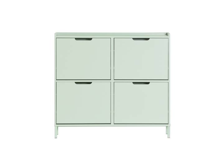 SoBuy FSR100 étagère à chaussures à 4 rabats 8 étagères surface armoire à chaussures commode à chaussures étroite étagère à chaussures