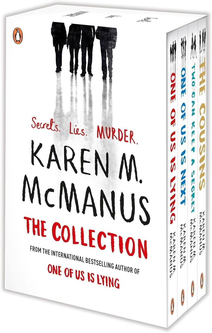 Penguin (Penguin Random House Children's UK) Karen M. McManus 4 Book Box Set - One Of Us Is Lying, One Of Us Is Next, Two Can Keep a Secret & The Cousins - YA Mystery Thriller Paperback - Ages
