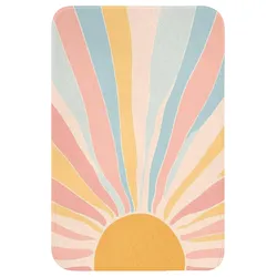 WC-VORLEGER Illustration - Sonne - Pastellfarben WC Teppich 40x60 cm