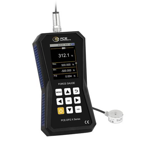 PCE Instruments Kraftmesser PCE-DFG 0K5 XF |500N |Genauigkeit ±0,05% FS |32GB Speicher für 30 Mio. Messpunkte |USB-C