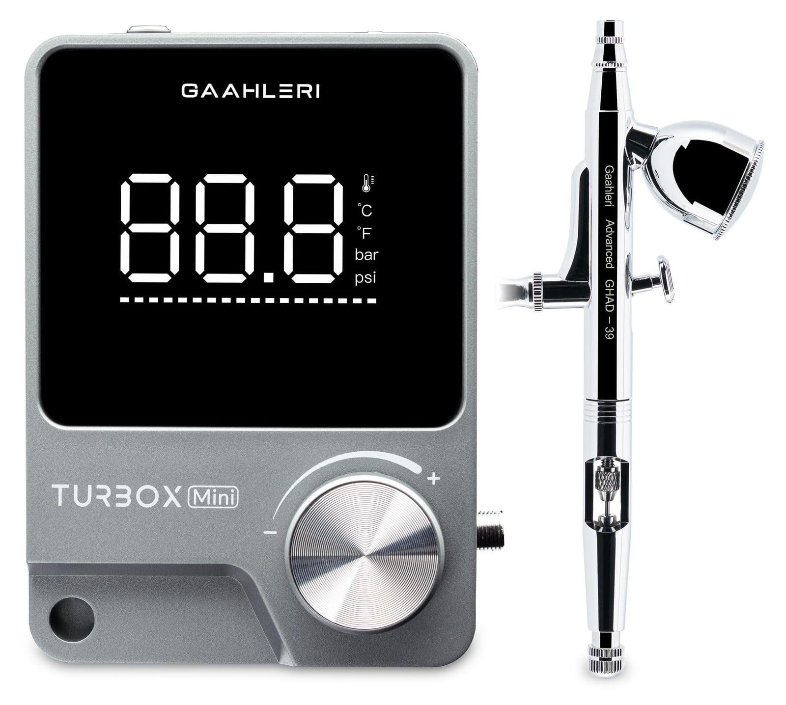 Selius Airbrushset met 0,35mm Dubbelwerkende Airbrush en Compressor