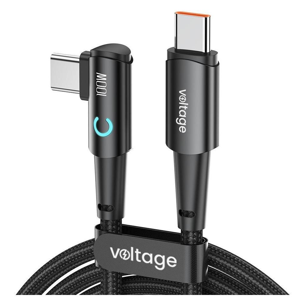 DVA Electric Kabel USB voltage USB-C - USB-C 2 m Czarny (VEKA100CC90200BK) (2 m, 100 W) (VOLTAGE)