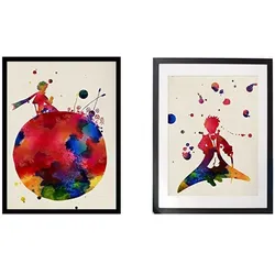 POSTER Set Mit 2 Der Kleine Prinz 30X40cm Rahmenlos