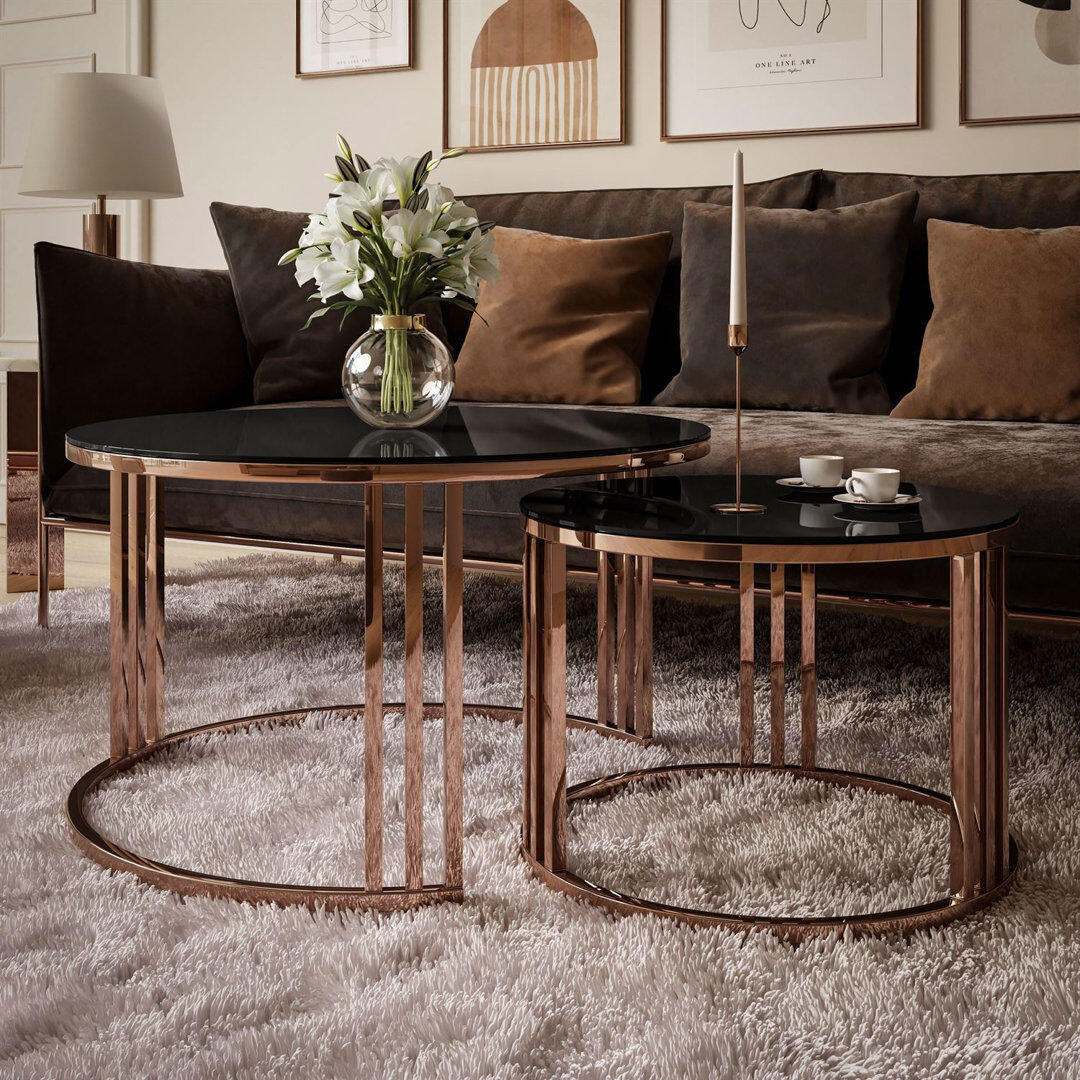 Canora Grey Coffee Table black 48cm H X 70cm W X 70cm D