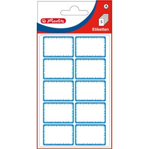 Herlitz Tiefkühletiketten 837039, 34 x 21mm, permanent, weiß/blau, 50 Stück