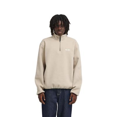Fleecejacke ELEMENT "Sefton 1/4", Herren, Gr. L, beige (oatmeal heather), Obermaterial: 100% Polyester., Jacken Fleecejacke