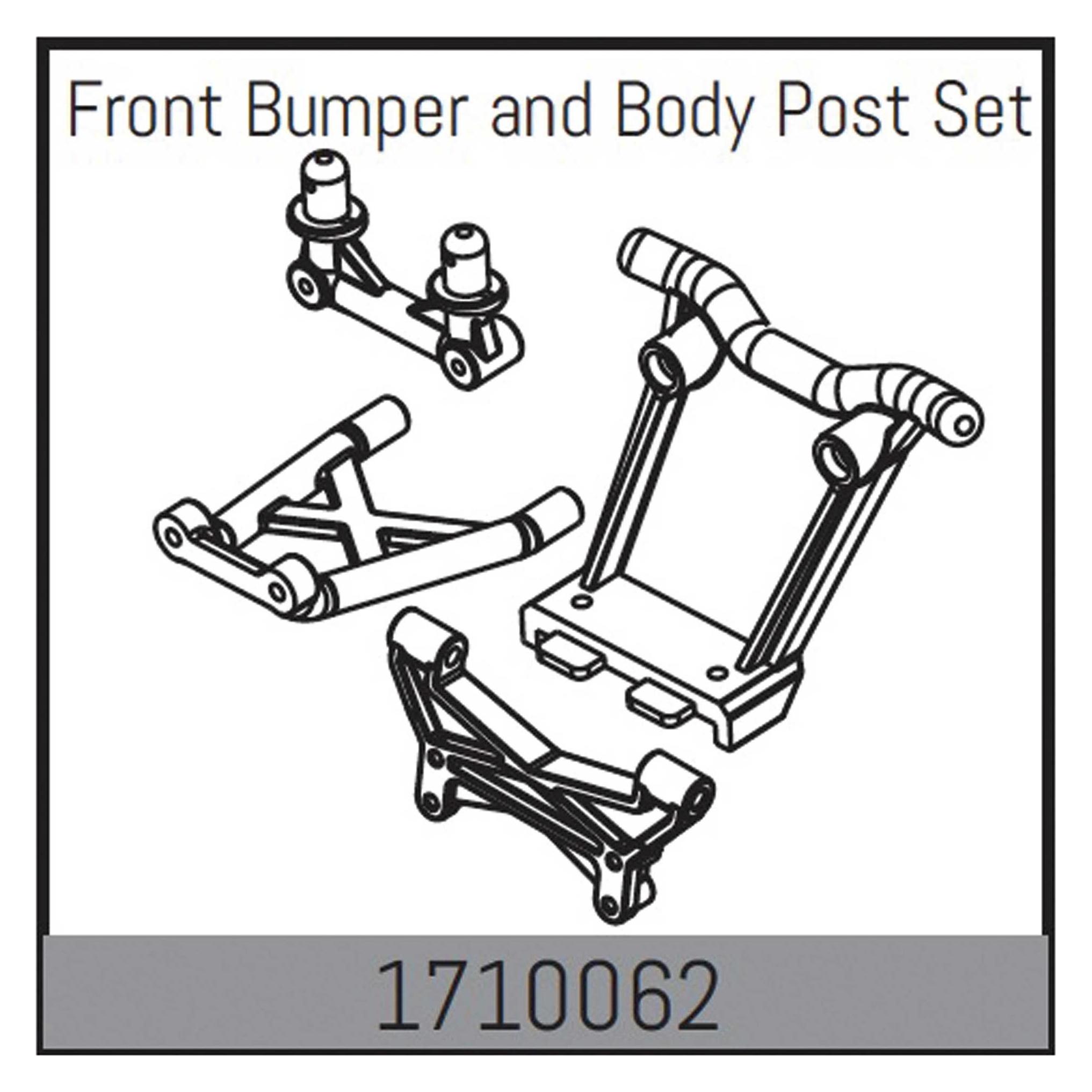 Absima mamba 7: front bumper and body post set (1710062)