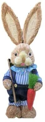 Uplifted Finds Handcrafted Easter Rabbit Decoration Bunny Figure Cattail Ornament a 1 Pc