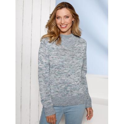 Strickpullover "Pullover", Damen, Gr. 44, grün (mint, meliert), 100% Polyacryl, meliert, Pullover Strickpullover