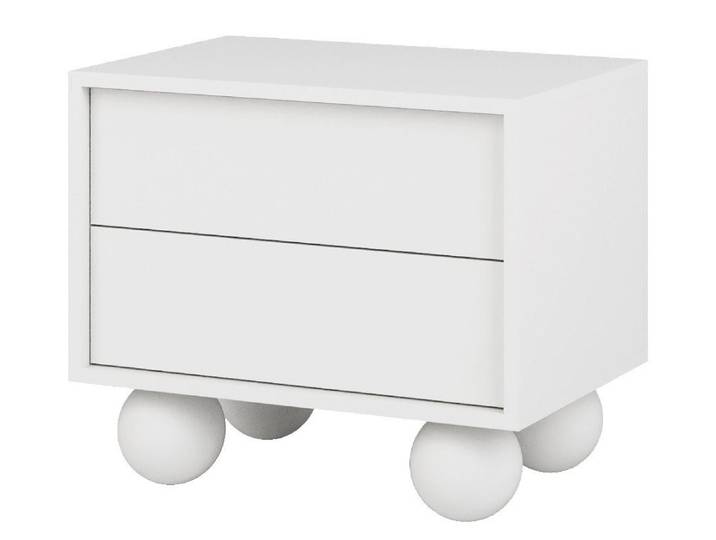Beautysofa Nachttisch ADEL 54 cm im modernen Stil (Push-to-Open, Nachtkommode grifflos mit 2 Schubladen), Design tisch für Schlafzimmer