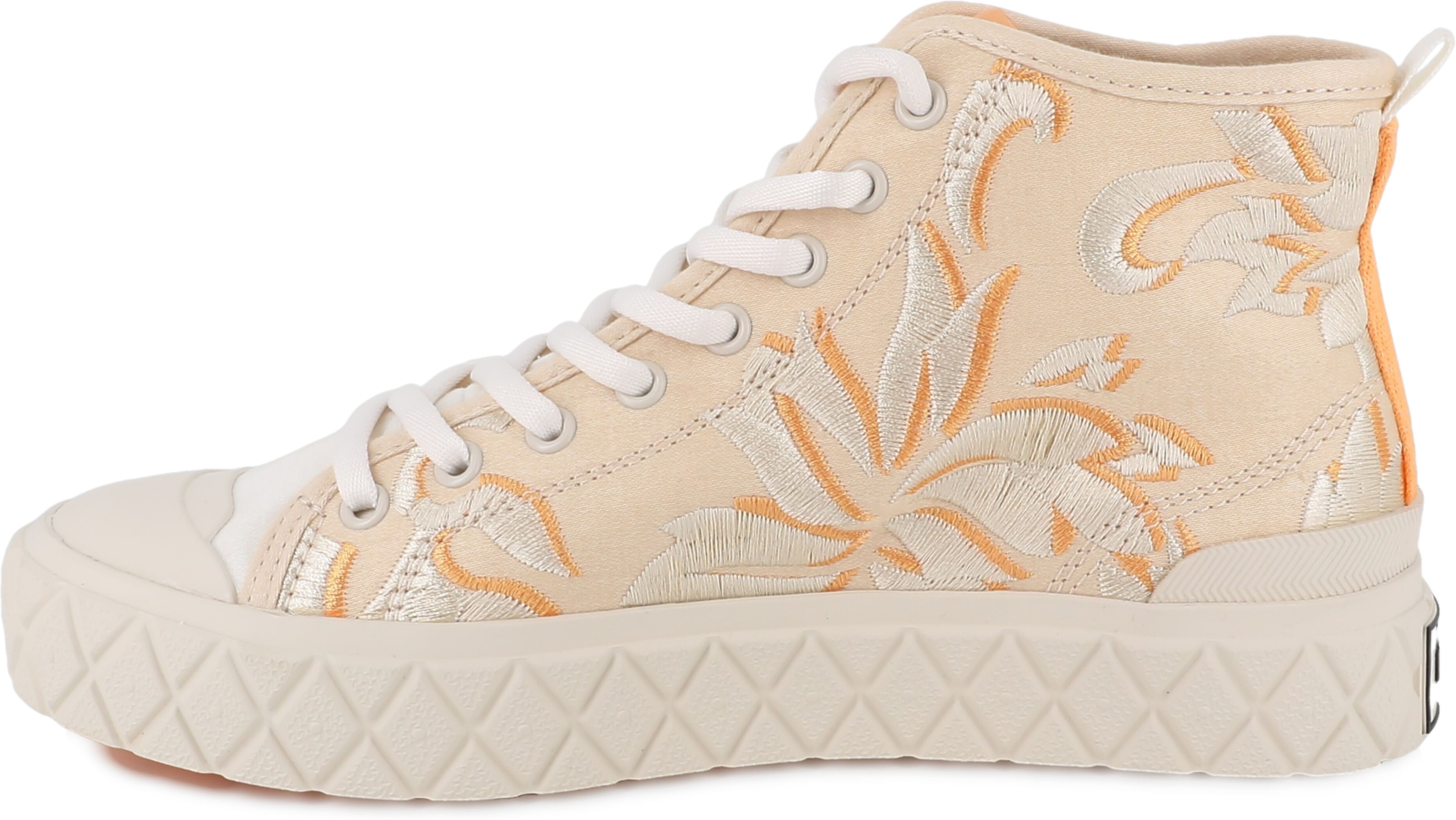 Sneaker PALLADIUM "ACE CHUKKA FLOWER", Damen, Gr. 37, beige (tropisand), Textil, Schuhe Sneaker, mit hochwertiger Stickerei tropisand 37