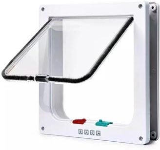 Inspire Essentials FreedomFlap 4 Way Locking Weatherproof Cat Door white m