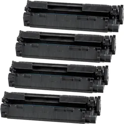 4 Kompatible Toner ersetzt HP Q2612A 12A Multipack schwarz