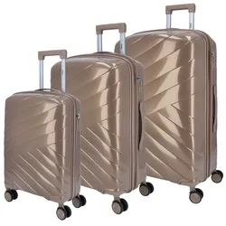 DYX 4 Rollen Trolley 3er Set S/M/L Dubai gold