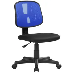 Dmora Bürostuhl Dlazeti, Arbeitsbürostuhl, Ergonomischer Bürositz, 49x43h81/93 cm, Schwarz und Blau