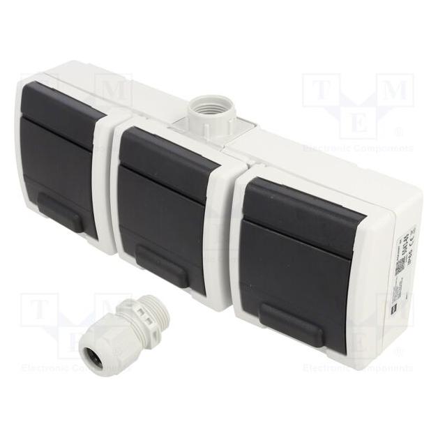 Elektro-Plast Nt 3X Steckdose Mit/Uz-Klappe (5043-65)