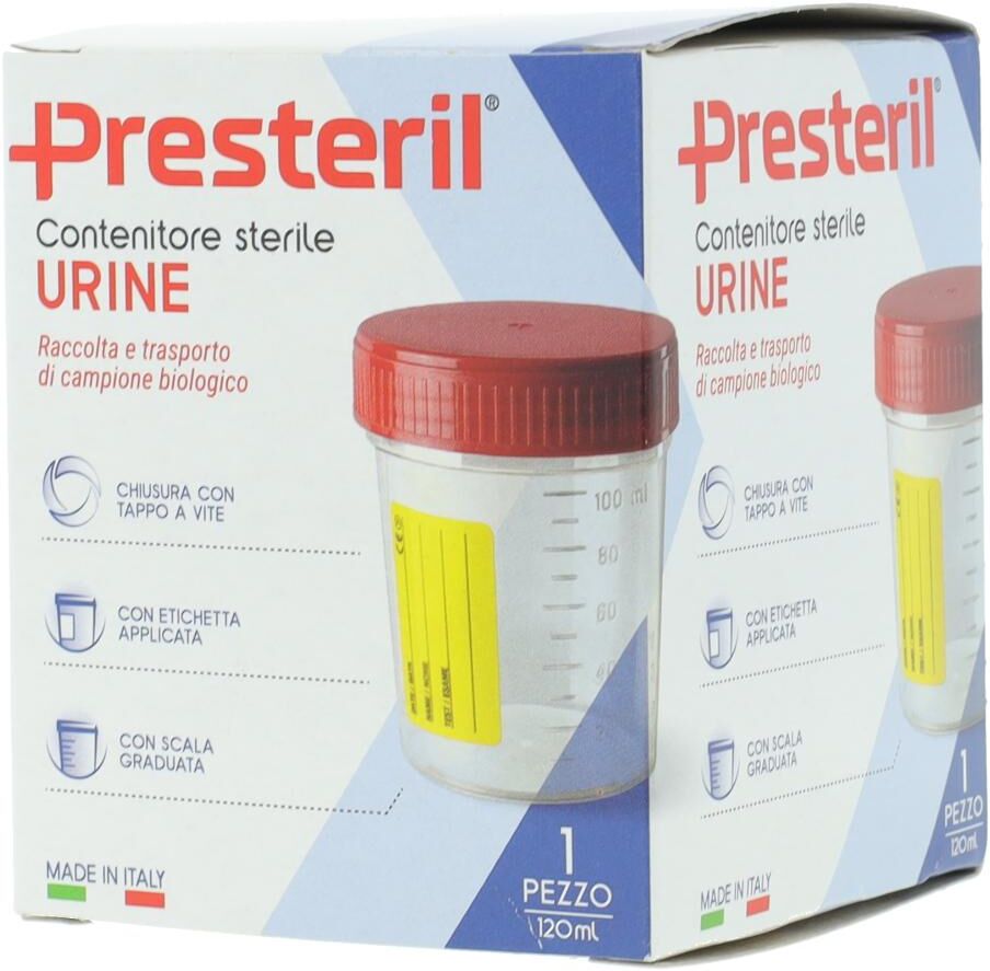 CORMAN SpA Presteril Contenitore Analisi Urina Tappo a Vite, 1 Pezzo